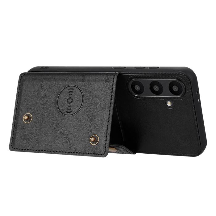 Bild 4,  Galaxy A56 5G/A36 5G Skal Läder Med Kortfack Och Magnet - Teknikhallen.se