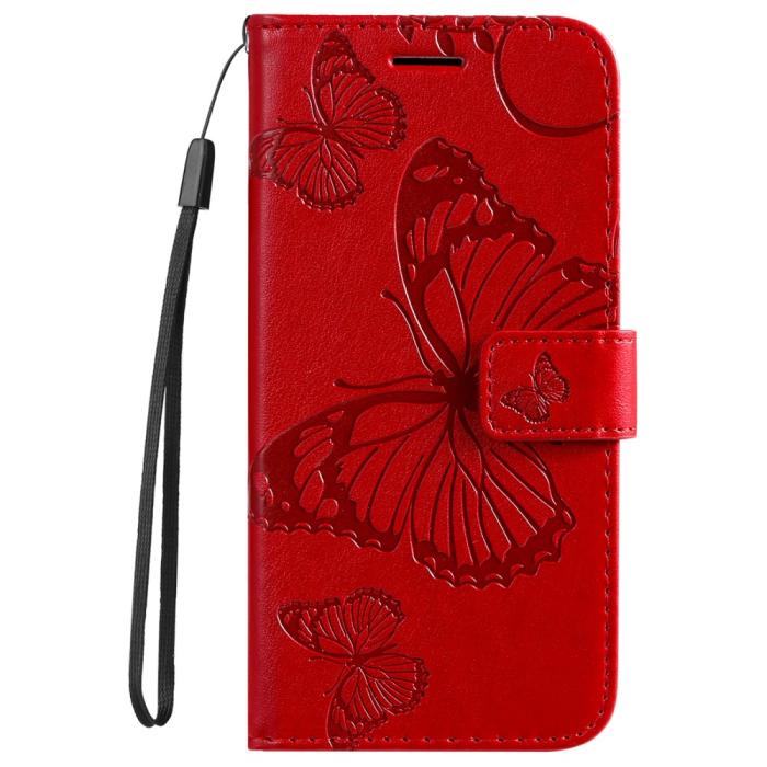 Bild 6,  Samsung Galaxy S23 FE Fodral Tryckta Fjärilar Röd - Teknikhallen.se