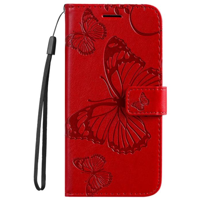 Bild 6,  Samsung Galaxy S23 Plus Fodral Tryckta Fjärilar Röd - Teknikhallen.se