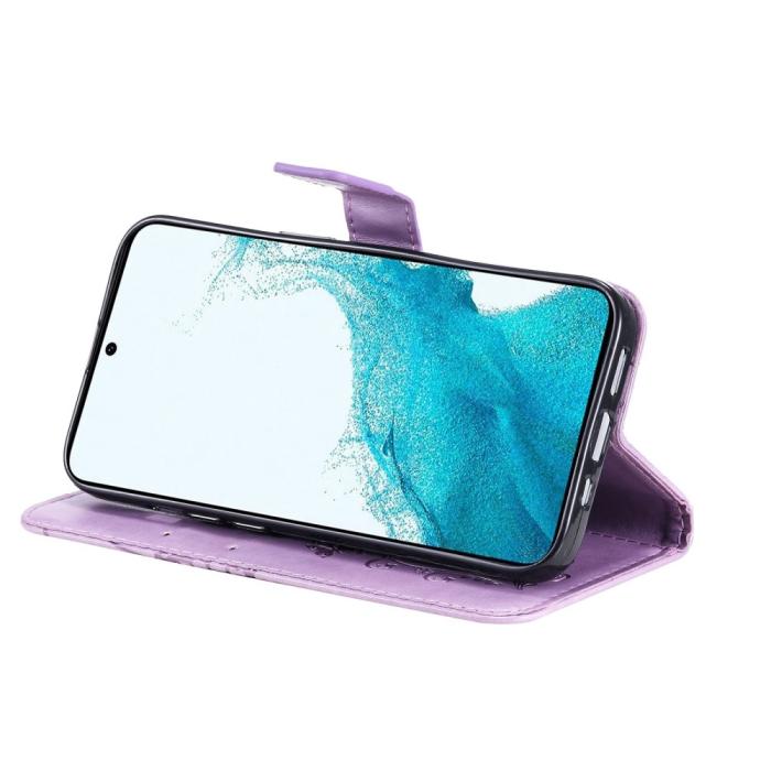 Bild 4,  Samsung Galaxy S23 Plus Fodral Tryckta Fjärilar Lila - Teknikhallen.se