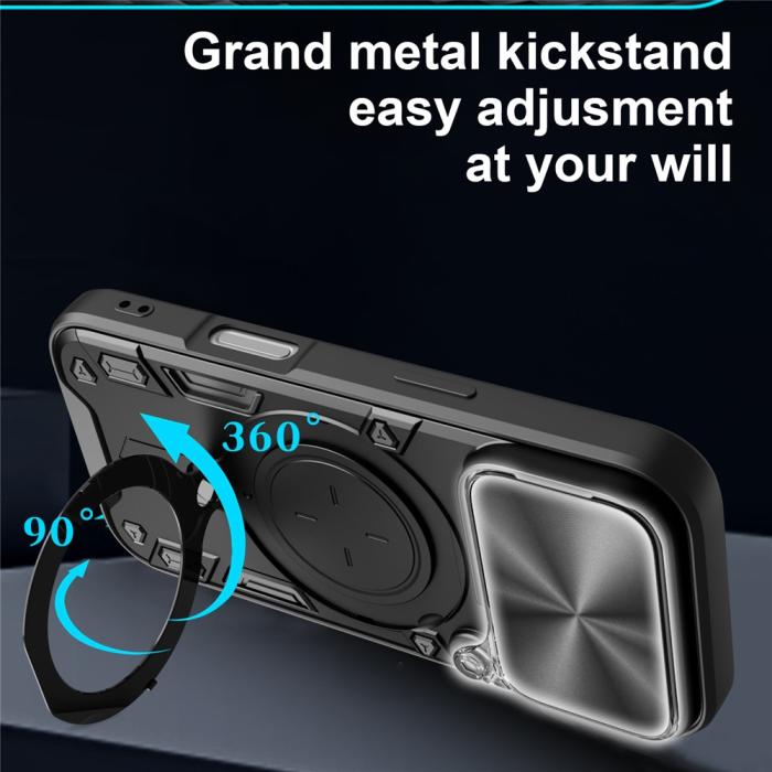Bild 5,  iPhone 17 Pro Skal CamShield Kickstand Hybrid Svart - Teknikhallen.se