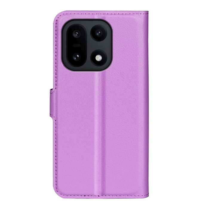 Bild 3,  OnePlus 15 Fodral Litchi Läder Lila - Teknikhallen.se