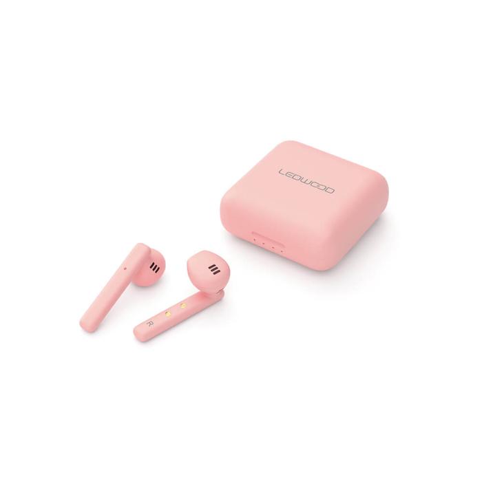 Bild 3, LEDWOOD LEDWOOD Hörlur Hubble TWS True Wireless In-Ear Mic Rosa - Teknikhallen.se