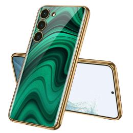 GKK GKK Galaxy S24 Plus Skal Härdat Glas Electroplate Peacock Green - Teknikhallen.se