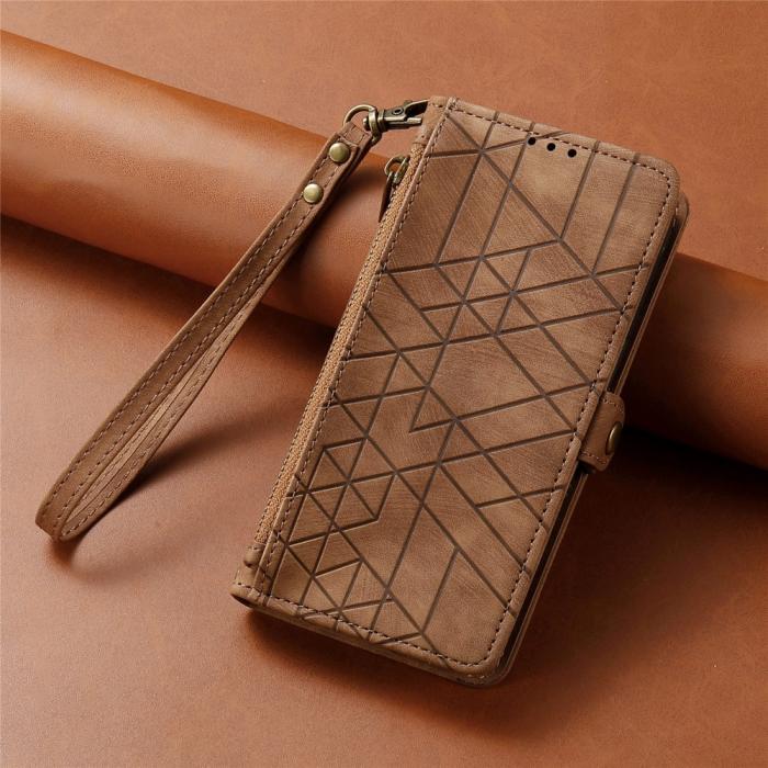 Bild 6,  iPhone 15 Plus Fodral Geometri Med Snodd Brun - Teknikhallen.se