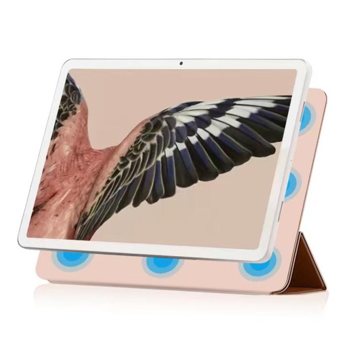 Bild 2,  Google Pixel Tablet Fodral 2in1 Magnet Tri-Fold Ljus Rosa - Teknikhallen.se