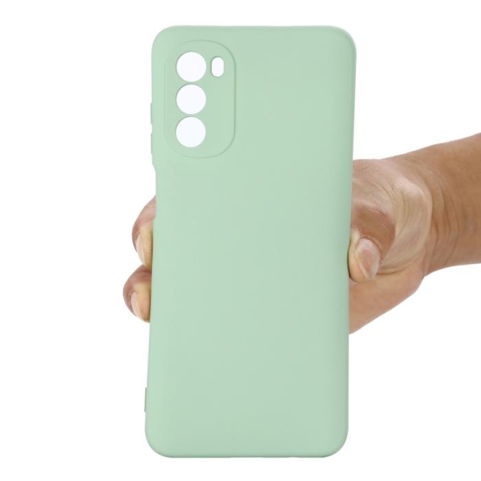 Bild 3,  Motorola Moto G52/G82 Skal Liquid Silikon Grön - Teknikhallen.se