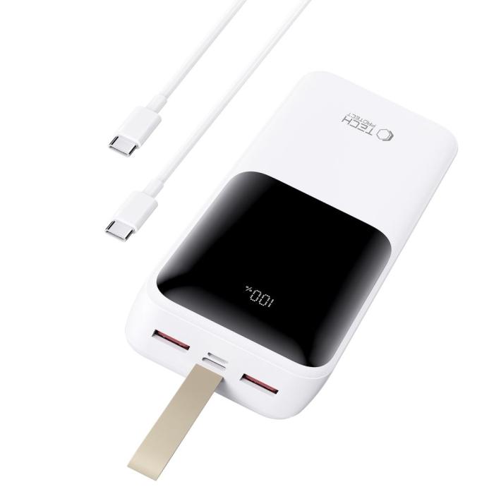 Bild 4, Tech-Protect Tech-Protect 30000 mAh 22.5W Powerbank Vit - Teknikhallen.se