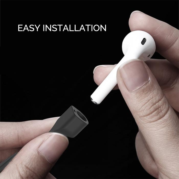 Bild 6, AHASTYLE AHASTYLE AirPods Strap Halsrem Silikon Svart - Teknikhallen.se