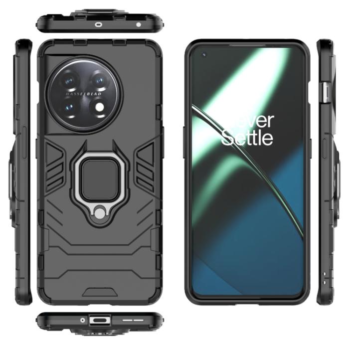 Bild 2,  OnePlus 11 5G Skal Ring Hybrid Armor Svart - Teknikhallen.se