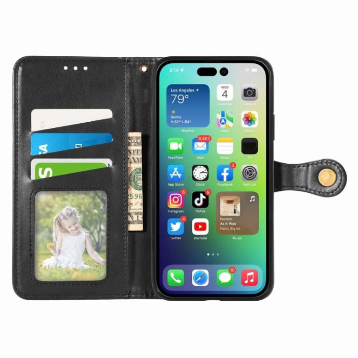 Bild 3,  iPhone 15 Pro Fodral Solid Med Magnetisk Mässing Svart - Teknikhallen.se