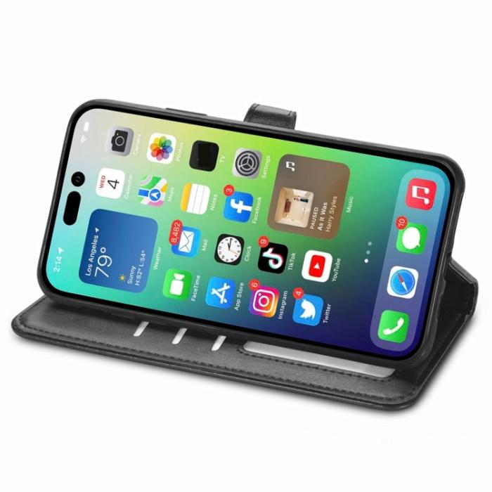 Bild 4,  iPhone 15 Pro Fodral Solid Med Magnetisk Mässing Svart - Teknikhallen.se