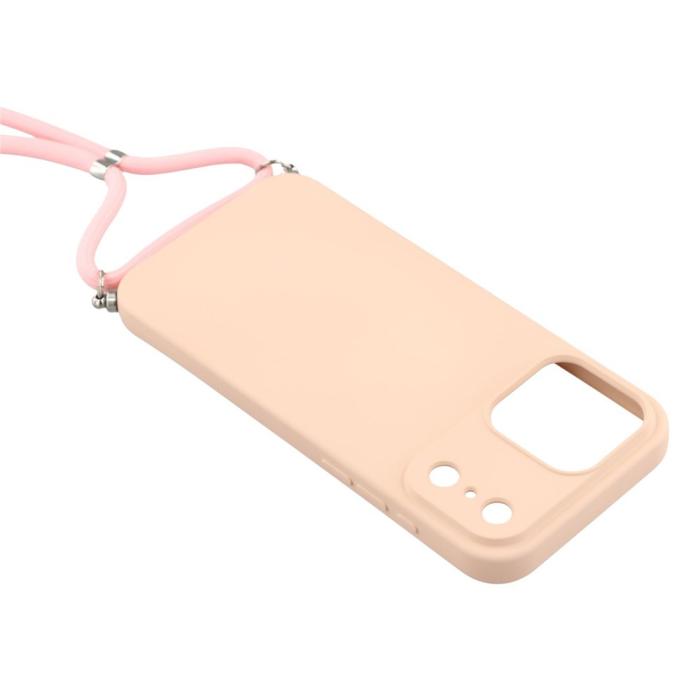 Bild 4,  iPhone 17 Pro Skal Med Mobilsnöre TPU Rosa - Teknikhallen.se