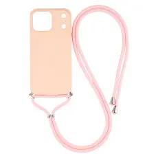  iPhone 17 Pro Skal Med Mobilsn&ouml;re TPU Rosa - Teknikhallen.se