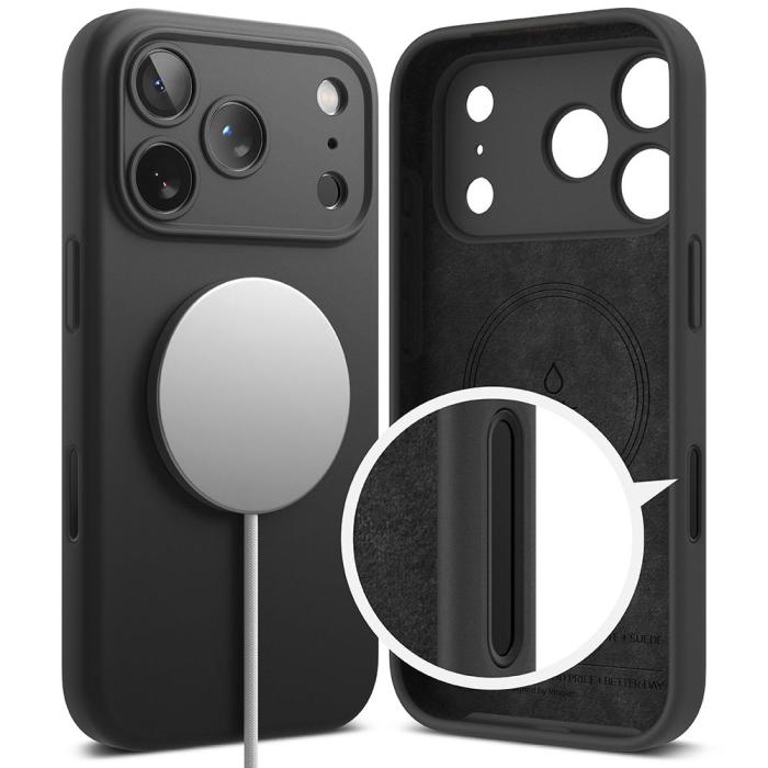 Bild 3, Ringke Ringke iPhone 17 Pro Skal MagSafe Silikon Svart - Teknikhallen.se