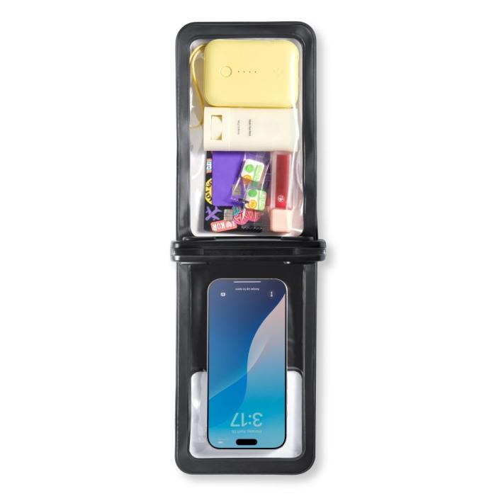 Bild 5, Spigen Spigen Universal Vattentät Väska Svart / Transparent - Teknikhallen.se