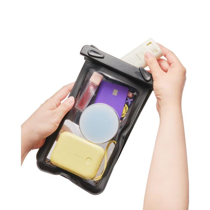Bild 6, Spigen Spigen Universal Vattentät Väska Svart / Transparent - Teknikhallen.se