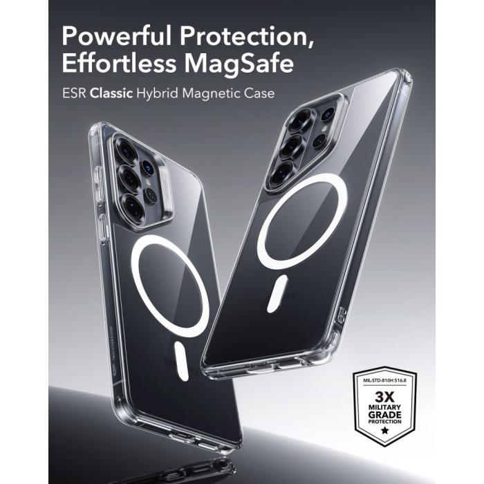Bild 5, ESR ESR Samsung Galaxy S26 Ultra Skal MagSafe Classic Hybrid Transparent - Teknikhallen.se