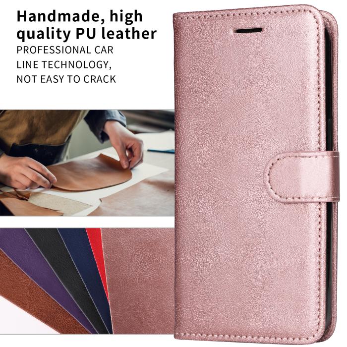 Bild 6,  Motorola Moto G86 Power / G86 5G Fodral Läder Roséguld - Teknikhallen.se