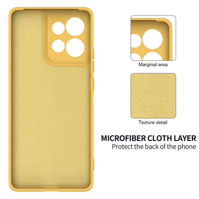 Bild 6,  Motorola Moto G56 5G Skal Liquid Silikon Gul - Teknikhallen.se