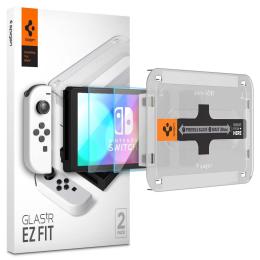 Spigen Spigen Nintendo Switch OLED Skärmskydd GLAS.tR "Ez Fit" - Teknikhallen.se