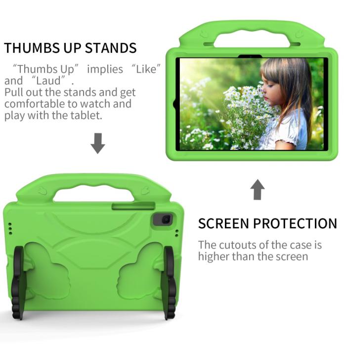 Bild 4,  Samsung Galaxy Tab A8 10.5 2021 / A7 10.4 Skal Shockproof EVA Grön - Teknikhallen.se