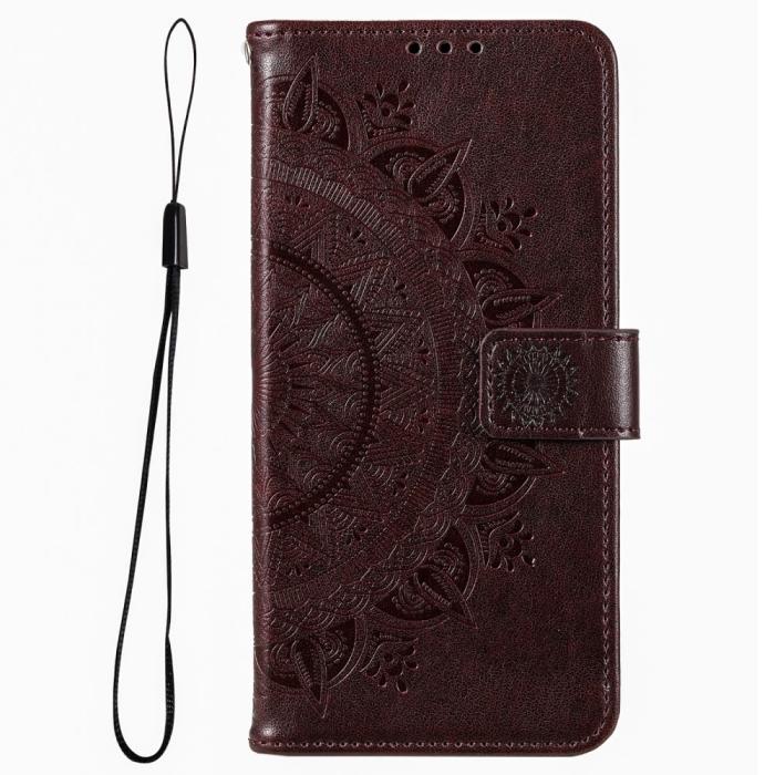 Bild 4,  Motorola Moto G54 5G Fodral Mandala Läder Brun - Teknikhallen.se