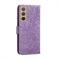  Samsung Galaxy S22 Fodral Flower Textur Lila - Teknikhallen.se