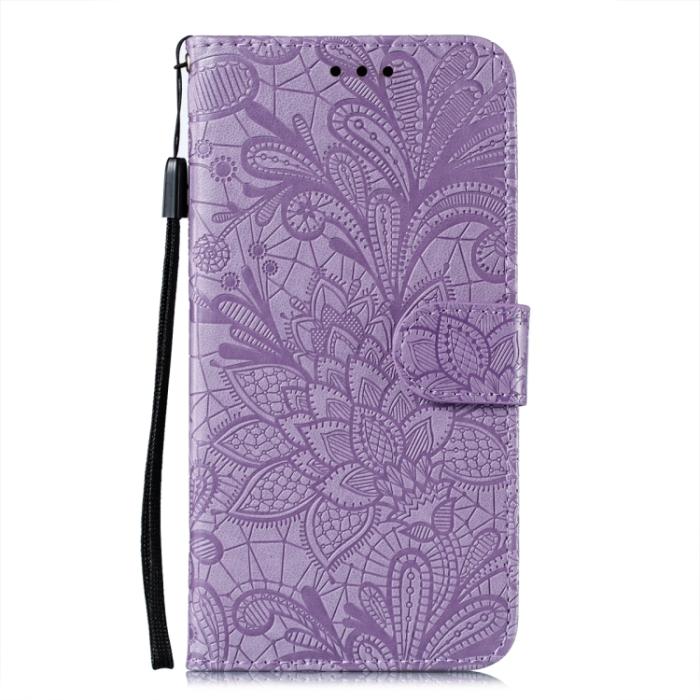 Bild 2,  Samsung Galaxy S22 Fodral Flower Textur Lila - Teknikhallen.se