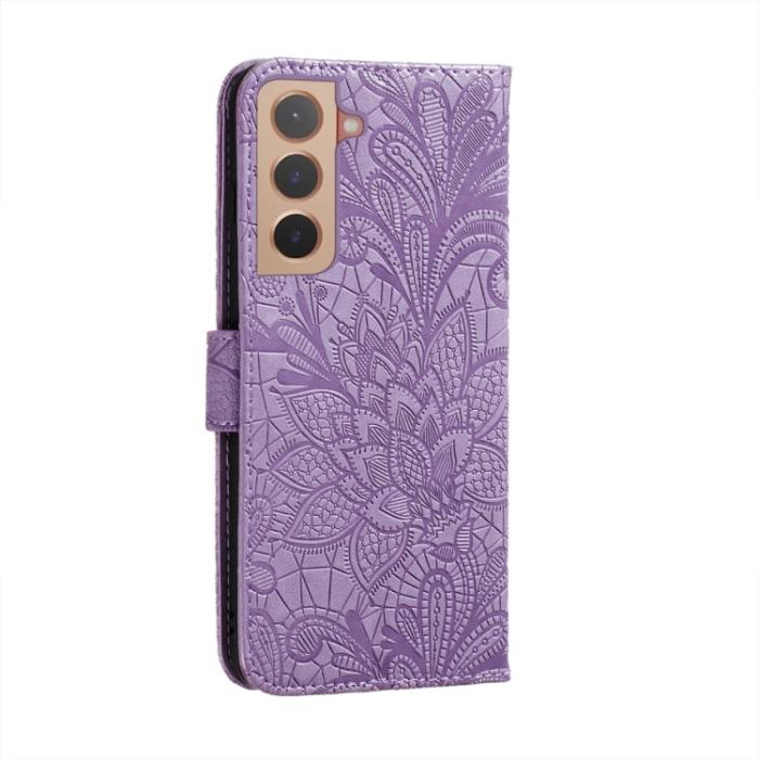 Bild 3,  Samsung Galaxy S22 Fodral Flower Textur Lila - Teknikhallen.se