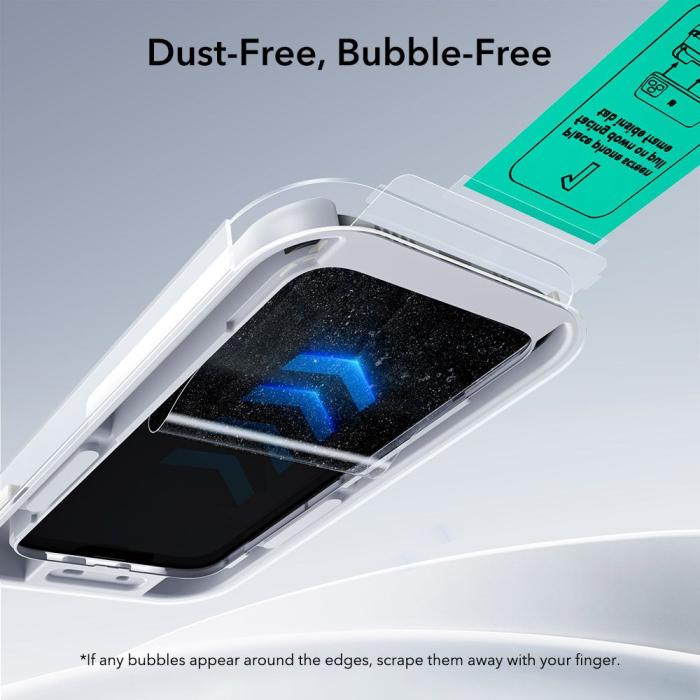 Bild 4, ESR ESR iPhone 17 Pro Max 2-PACK Skärmskydd UltraFit Härdat Glas Transparent - Teknikhallen.se