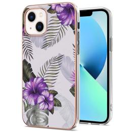  iPhone 15 Skal Marmor Lila Blommor - Teknikhallen.se