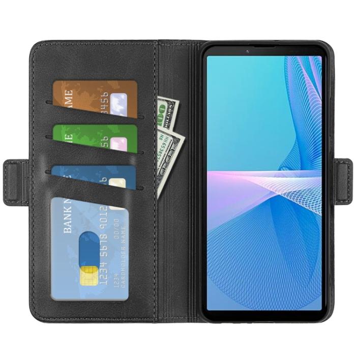 Bild 4,  Sony Xperia 10 IV Fodral Magnetisk Stängning Svart - Teknikhallen.se