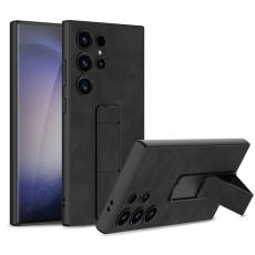 GKK GKK Galaxy S24 Ultra Skal L&auml;der Kickstand Matt Svart - Teknikhallen.se