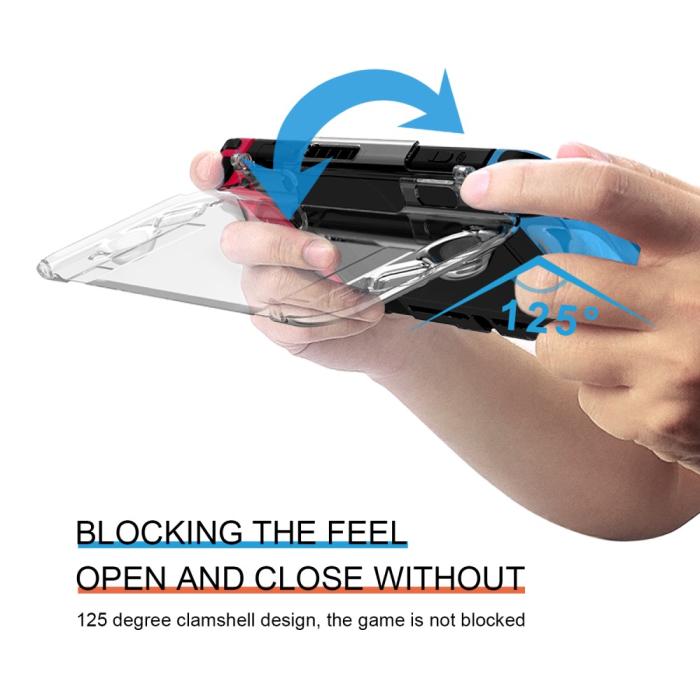 Bild 2,  Nintendo Switch Inkapslat Skal Med 2 Spelplatser Transparent - Teknikhallen.se