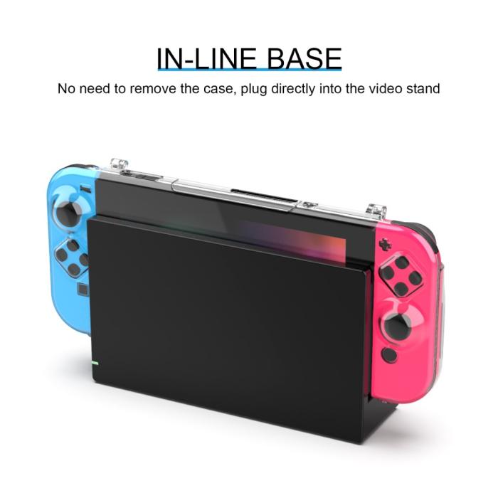 Bild 3,  Nintendo Switch Inkapslat Skal Med 2 Spelplatser Transparent - Teknikhallen.se