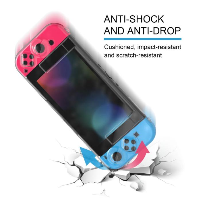 Bild 4,  Nintendo Switch Inkapslat Skal Med 2 Spelplatser Transparent - Teknikhallen.se