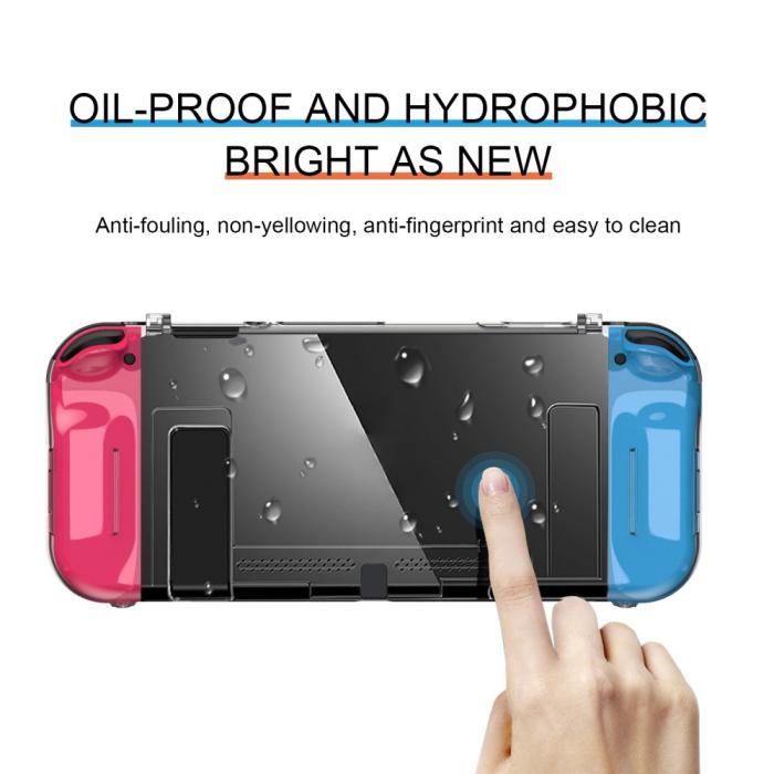 Bild 5,  Nintendo Switch Inkapslat Skal Med 2 Spelplatser Transparent - Teknikhallen.se