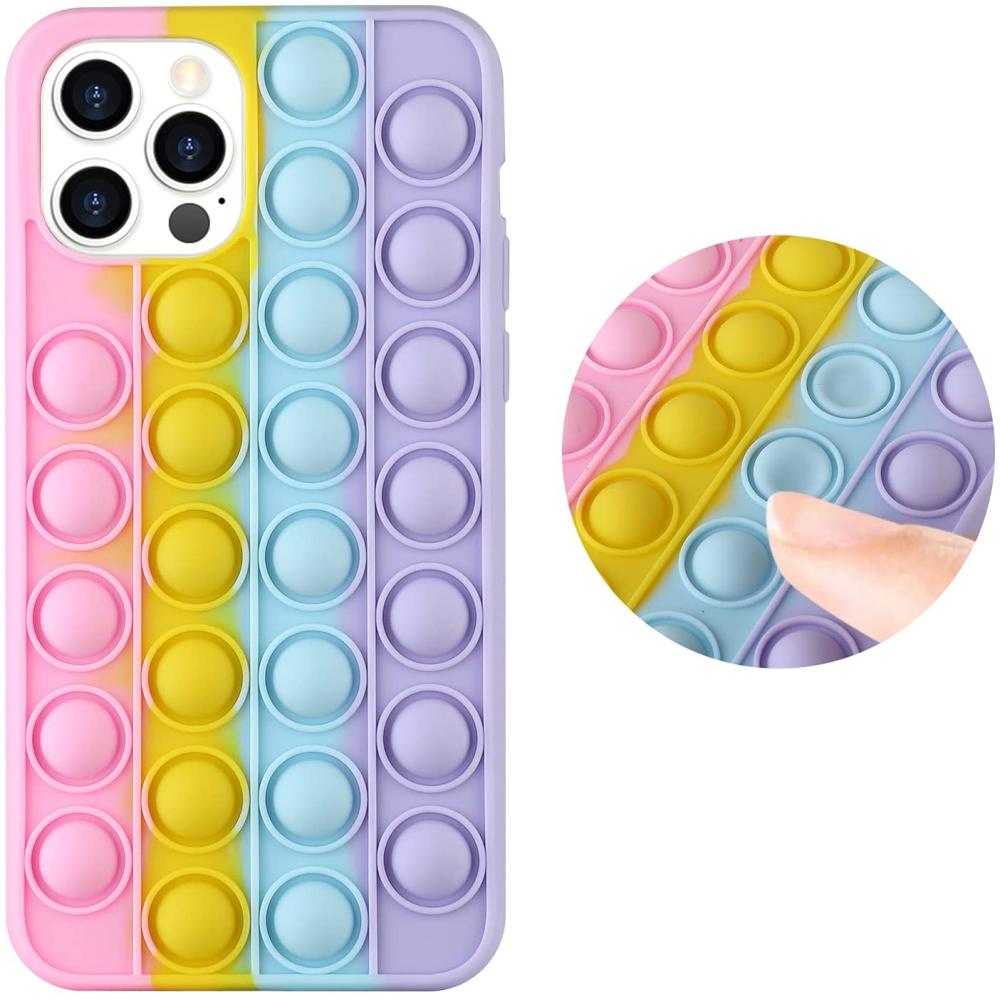  iPhone 12/12 Pro - Pop It Fidget Skal - Multicolor - Teknikhallen.se