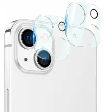  2-Pack iPhone 13/13 Mini Linsskydd H&auml;rdat Glas Transparent - Teknikhallen.se