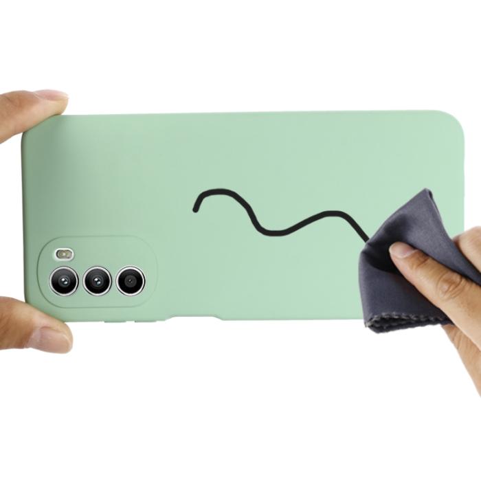 Bild 4,  Motorola Moto G52/G82 Skal Liquid Silikon Grön - Teknikhallen.se