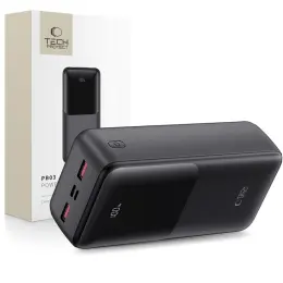 Tech-Protect Tech-Protect 30000 mAh 22.5W Powerbank Svart - Teknikhallen.se