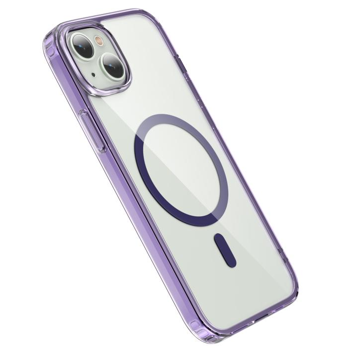 Bild 3, ColorPop ColorPop iPhone 15 Plus Skal CH MagSafe Transparent/Lila - Teknikhallen.se