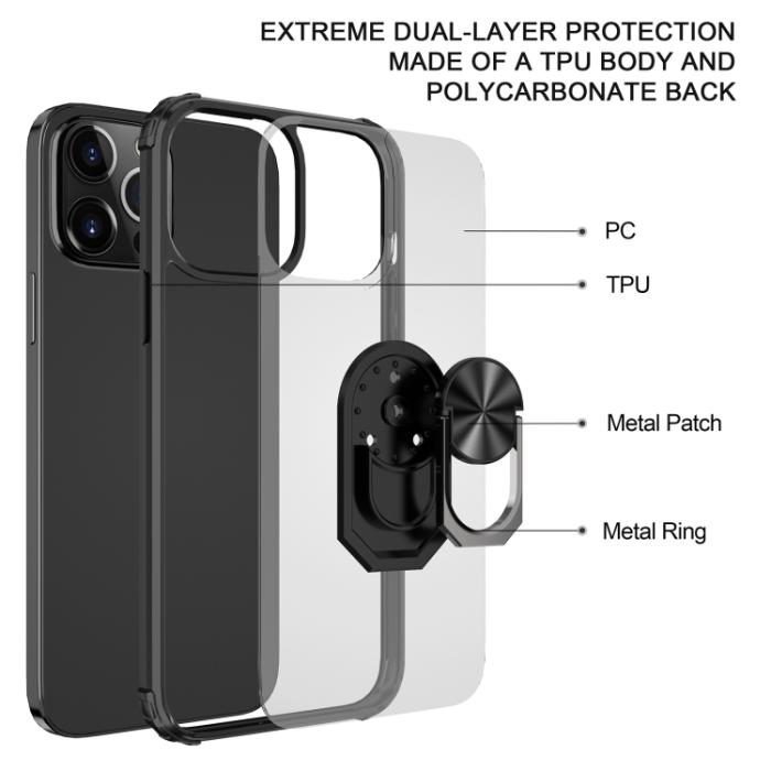 Bild 3,  iPhone 14 Pro Max Skal Shockproof Armor Ring Röd - Teknikhallen.se