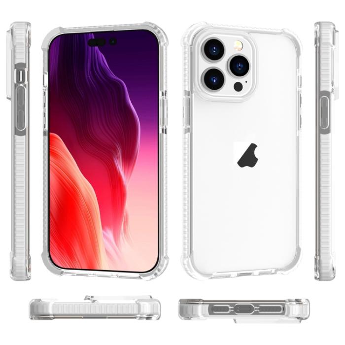 Bild 6,  iPhone 15 Pro Skal Shockproof Akryl/TPU Transparent - Teknikhallen.se