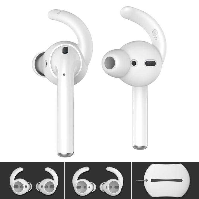 Bild 2, AHASTYLE AHASTYLE AirPods 2/1 2-PACK Öronpluggar Silikon Storlek S Svart - Teknikhallen.se