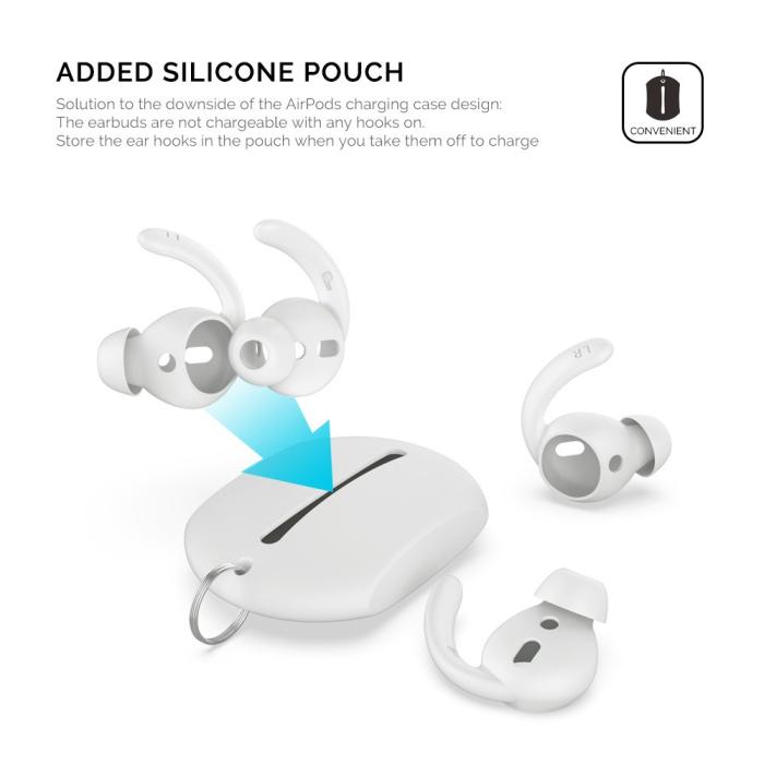 Bild 6, AHASTYLE AHASTYLE AirPods 2/1 2-PACK Öronpluggar Silikon Storlek S Svart - Teknikhallen.se