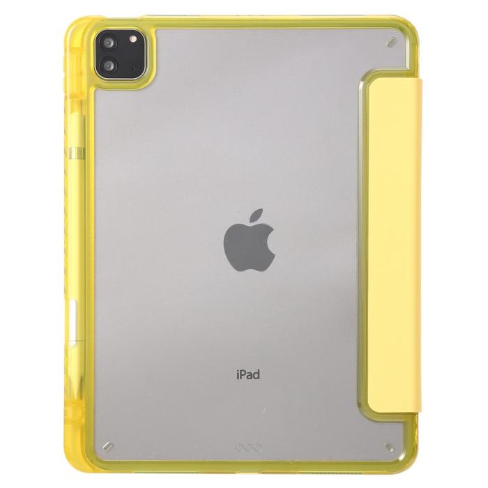 Bild 4,  iPad Pro 11 2025/2024 Fodral Tri-Fold Pennhållare Hybrid Gul - Teknikhallen.se
