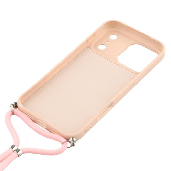 Bild 5,  iPhone 17 Pro Skal Med Mobilsnöre TPU Rosa - Teknikhallen.se