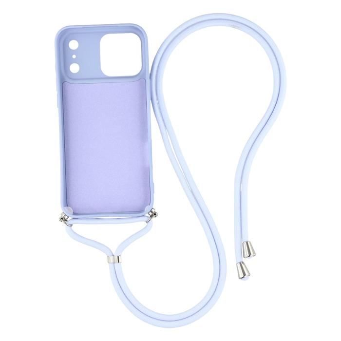 Bild 2,  iPhone 17 Pro Skal Med Mobilsnöre TPU Lila - Teknikhallen.se